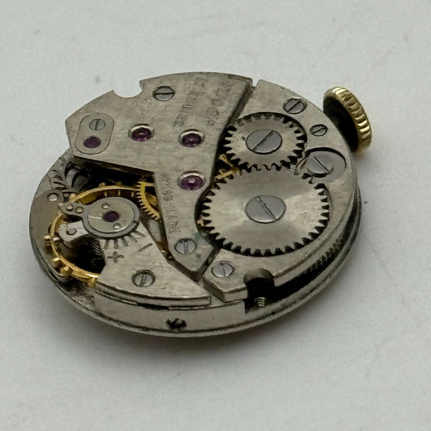 19.6mm Tudor Cal 2325 & 4.2mm Rolex Crown Manual Wind Swiss Watch Movement PARTS