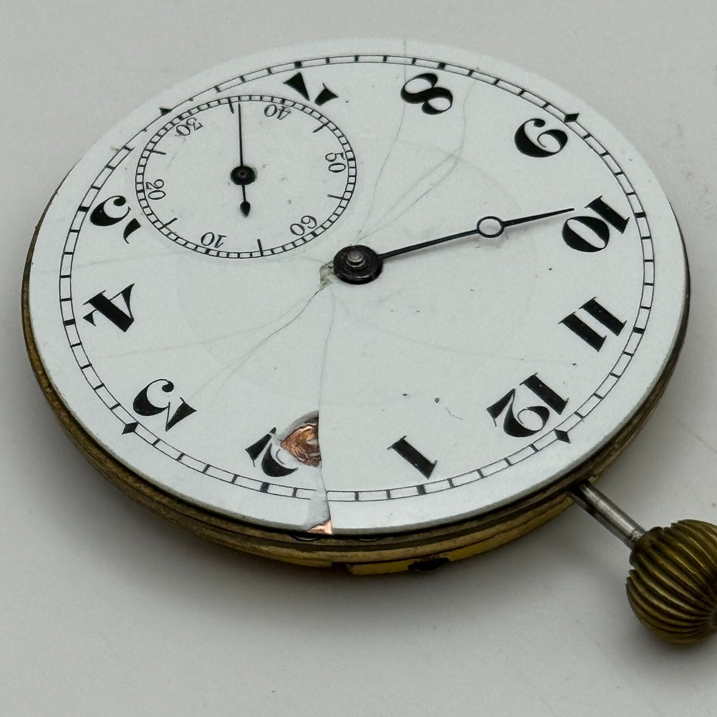42.9mm Open Face Balance Intact Swiss 15 Jewels Pocket Watch Movement PARTS