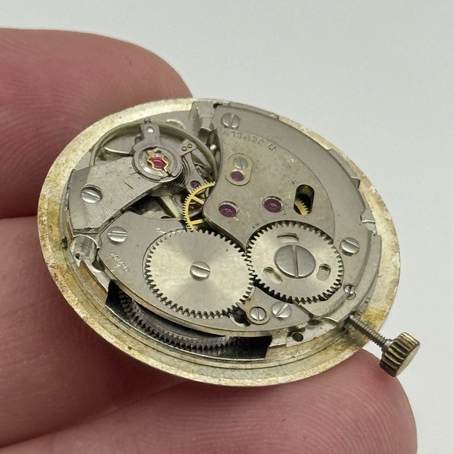 25.9mm Everite AS 1710/11 Balance Ok Watch Movement Swiss Vintage PARTS SPARES