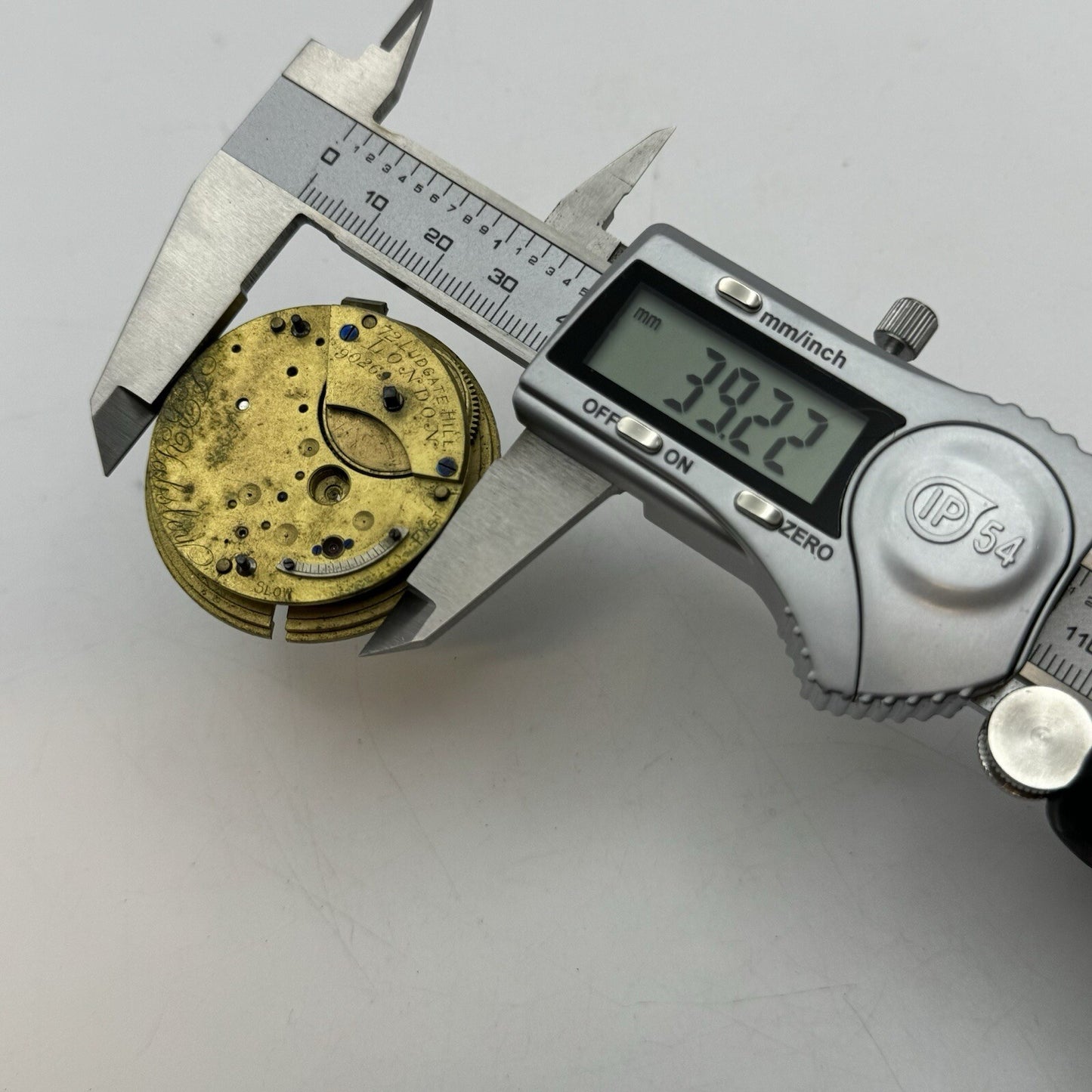 44.7mm J B Yabsley Ludgate Hill London Pocket Watch Movement FOR PARTS