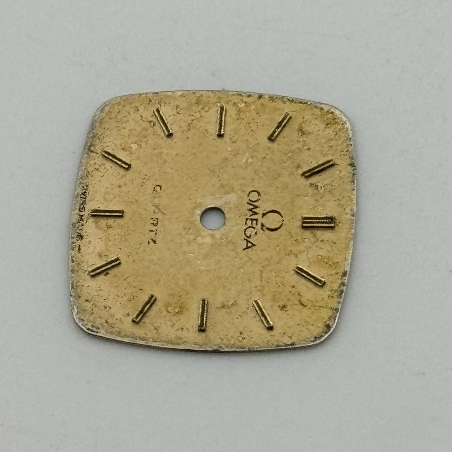 17.5mm Vintage Square Omega Quartz Ladies Wristwatch Dial Spares Parts Swiss