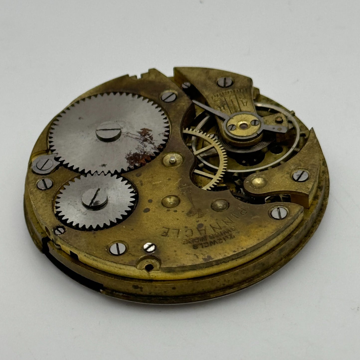 43mm Pinnacle 7 Jewels Sub Seconds Hunter Swiss Pocket Watch Movement PARTS