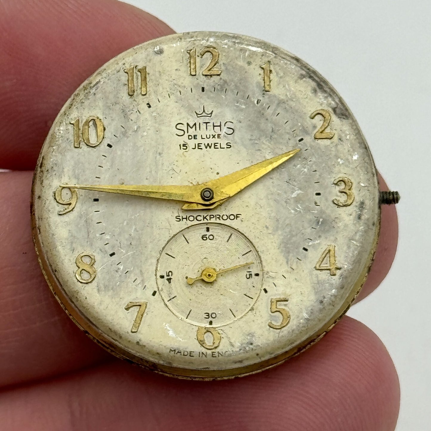 30.5mm Mens Smiths De Luxe Cal 6111 Shockproof Manual Wind Watch Movement PARTS