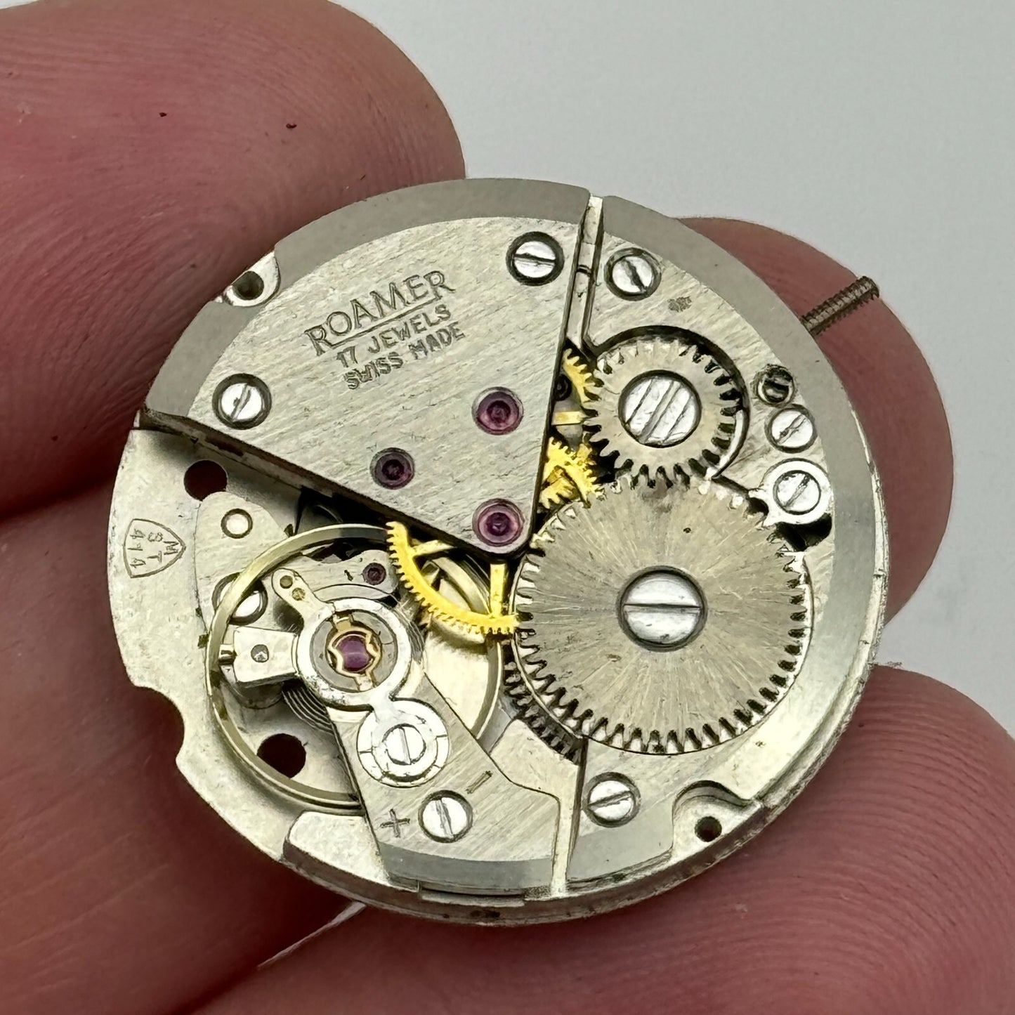 25.9mm Men's Roamer MST 414 Balance Ok Watch Movement Swiss Vintage PARTS SPARE
