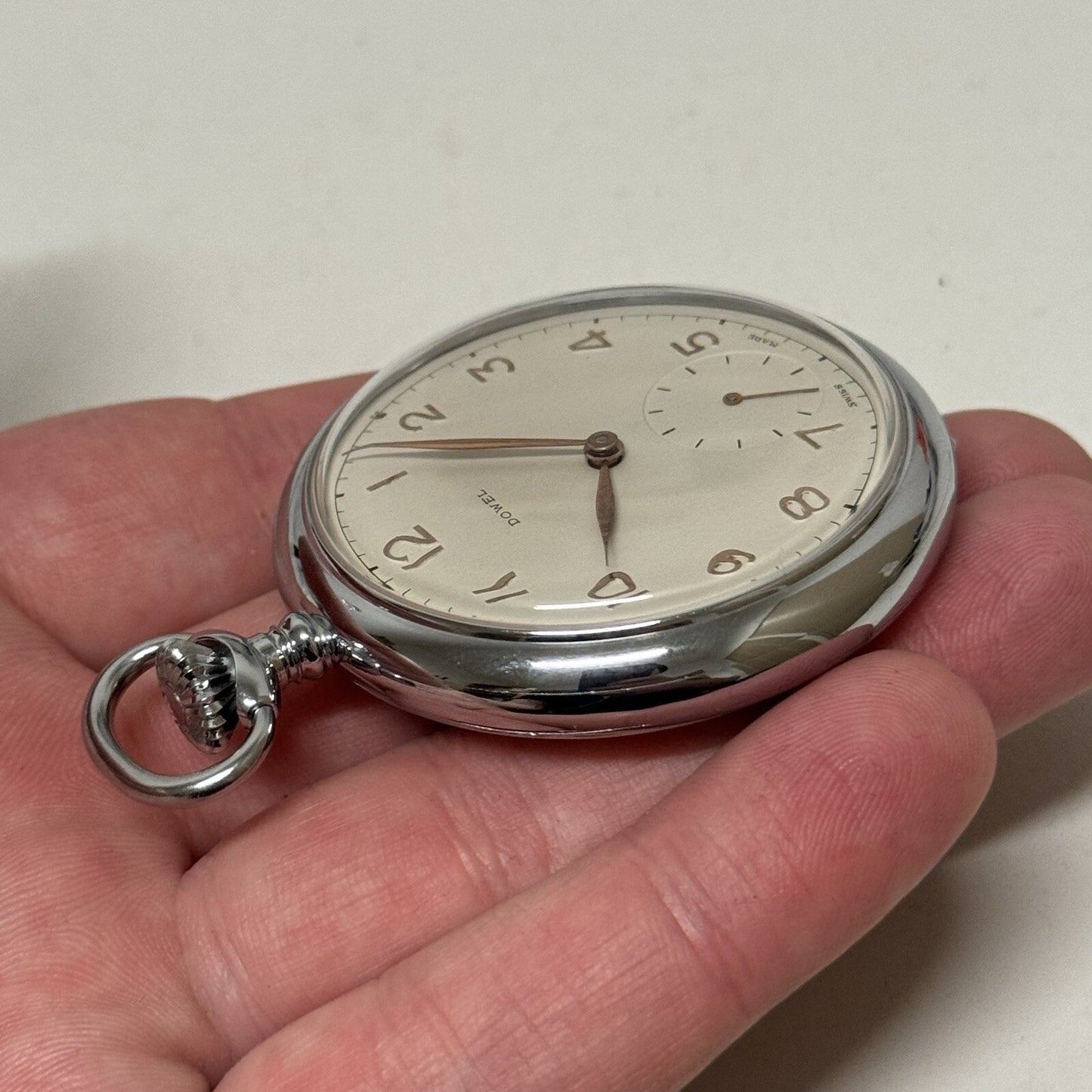50mm Vintage Dowel NEW OLD STOCK Open Face Sub Seconds Pocket Watch TO SERVICE