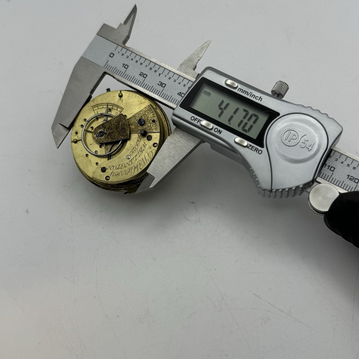 46.5mm G W Harvey Wellington Pocket Watch Movement FOR PARTS Restoration