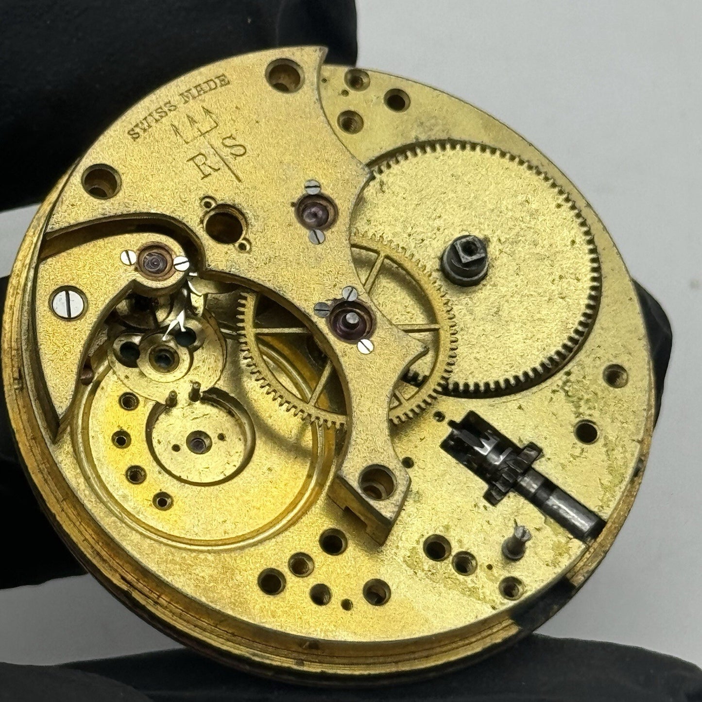 43.1mm Rotherham & Sons Quality Partial Pocket Watch Movement FOR PARTS Restore