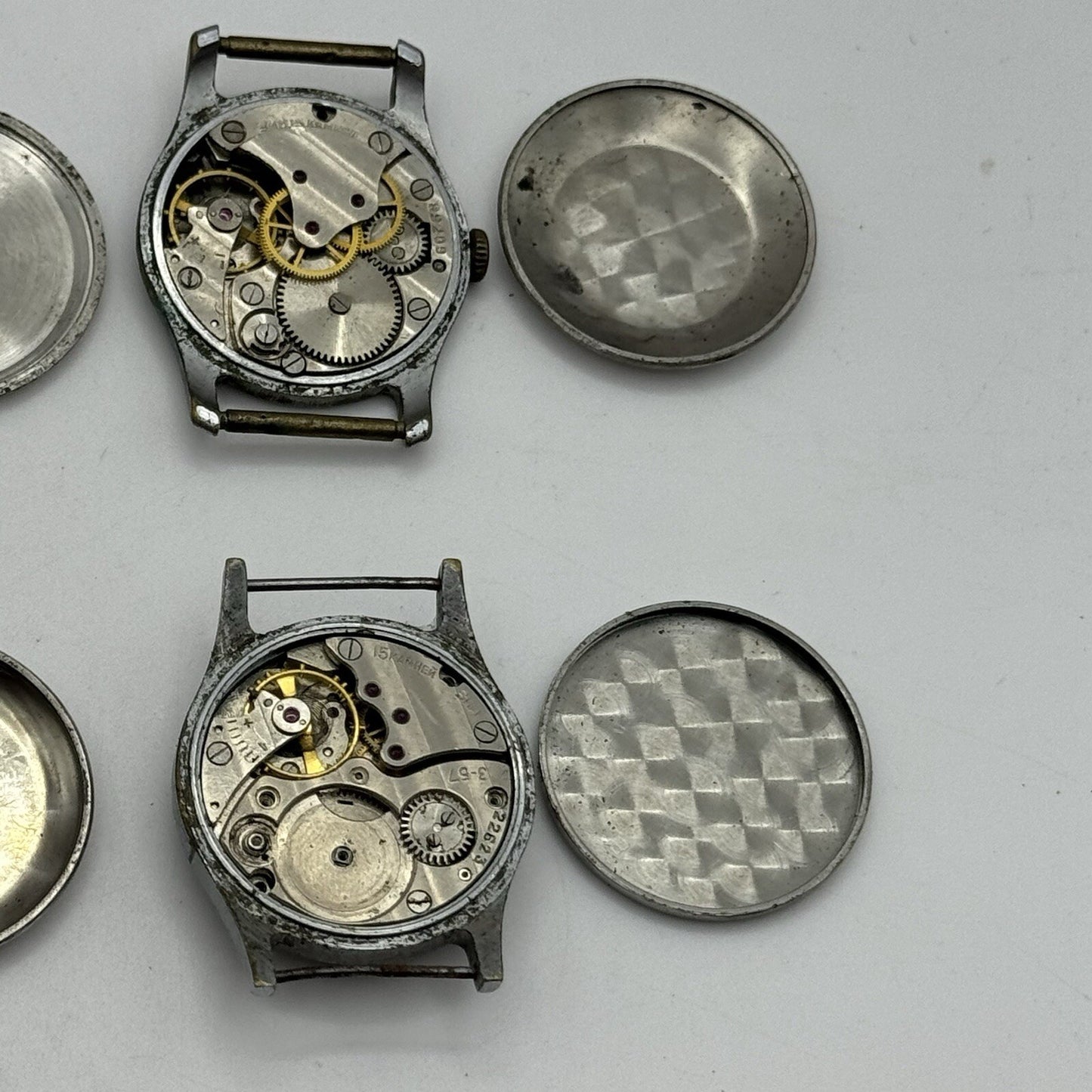 8 x Vintage Soviet Manual Wind Watch Heads For Parts Repair Job Lot Bundle