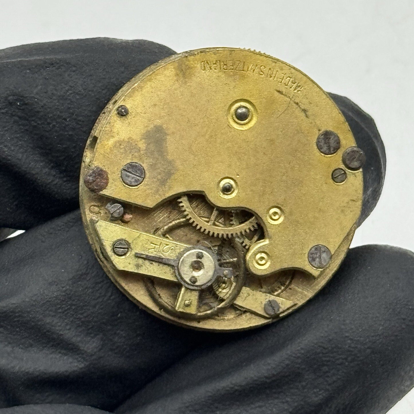 28.5mm Military Style Swiss Porcelain Watch Movement Parts Repair Restore