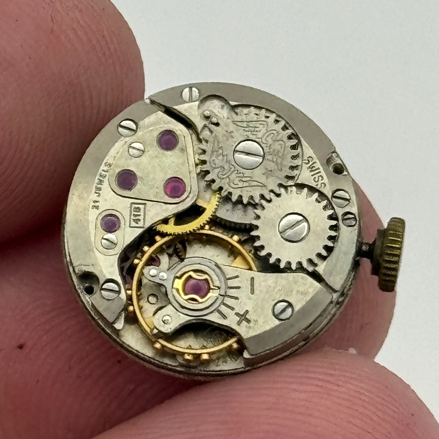 15.9mm Running ETA 2410 Rotary Maximus 415 Manual Wind Swiss Watch Movement