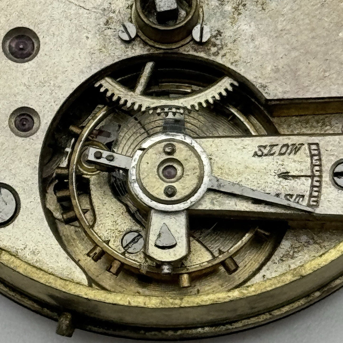 43mm Manual Wind Antique Key Wound Dial Pocket Watch Movement FOR PARTS