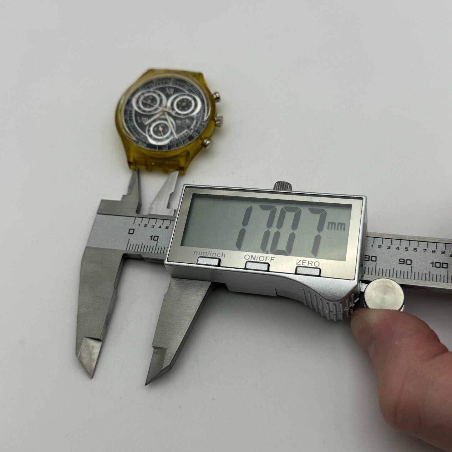 37.4mm Vintage 1996 Swatch Shiny Start SCK407 Chronograph Watch UNTESTED PARTS