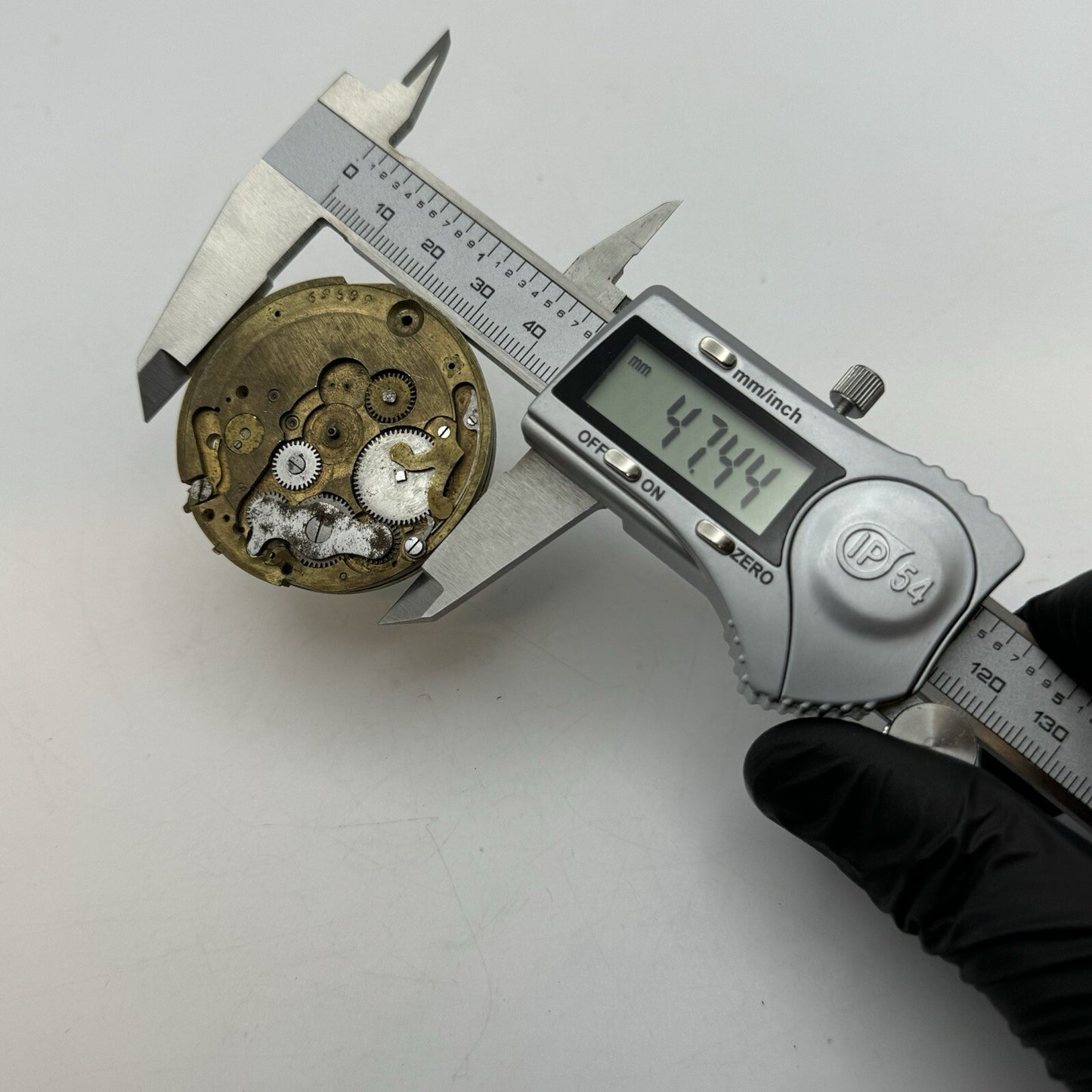 47.4mm Partial Pocket Watch Movement Missing Balance FOR PARTS Restore