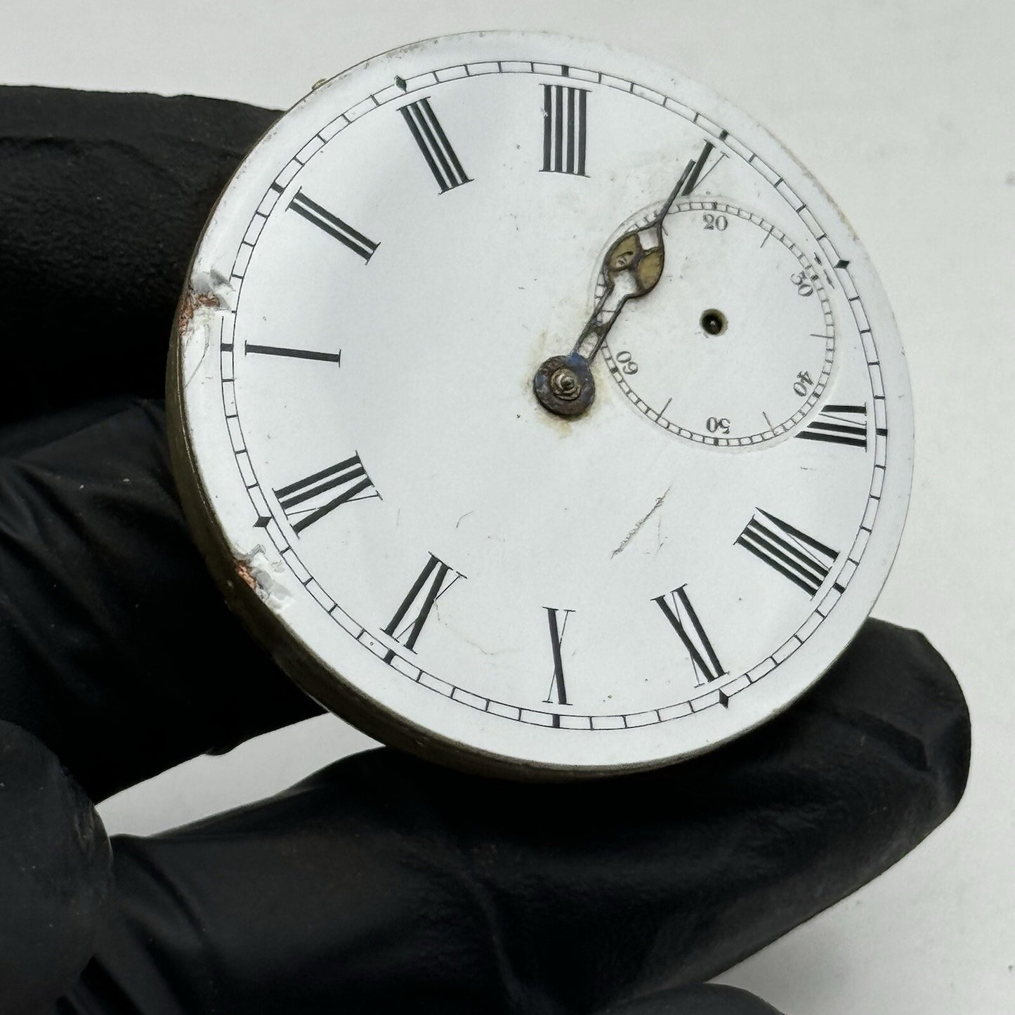 43mm Unidentified 1 x Military Hand Pocket Watch Movement Dial FOR PARTS Repair