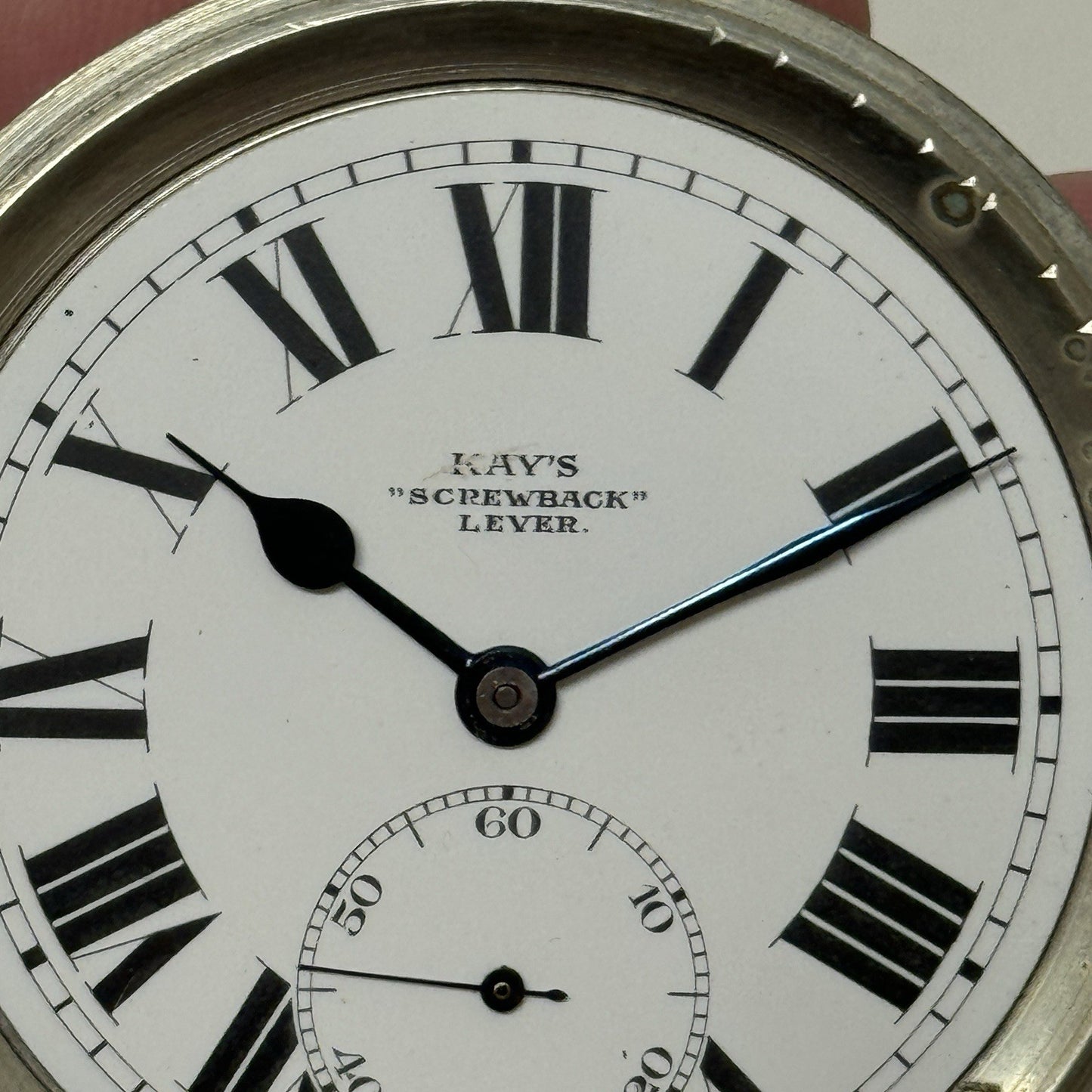 54mm Antique Kay’s Screwback Lever Open Face Quality Pocket Watch TO RESTORE