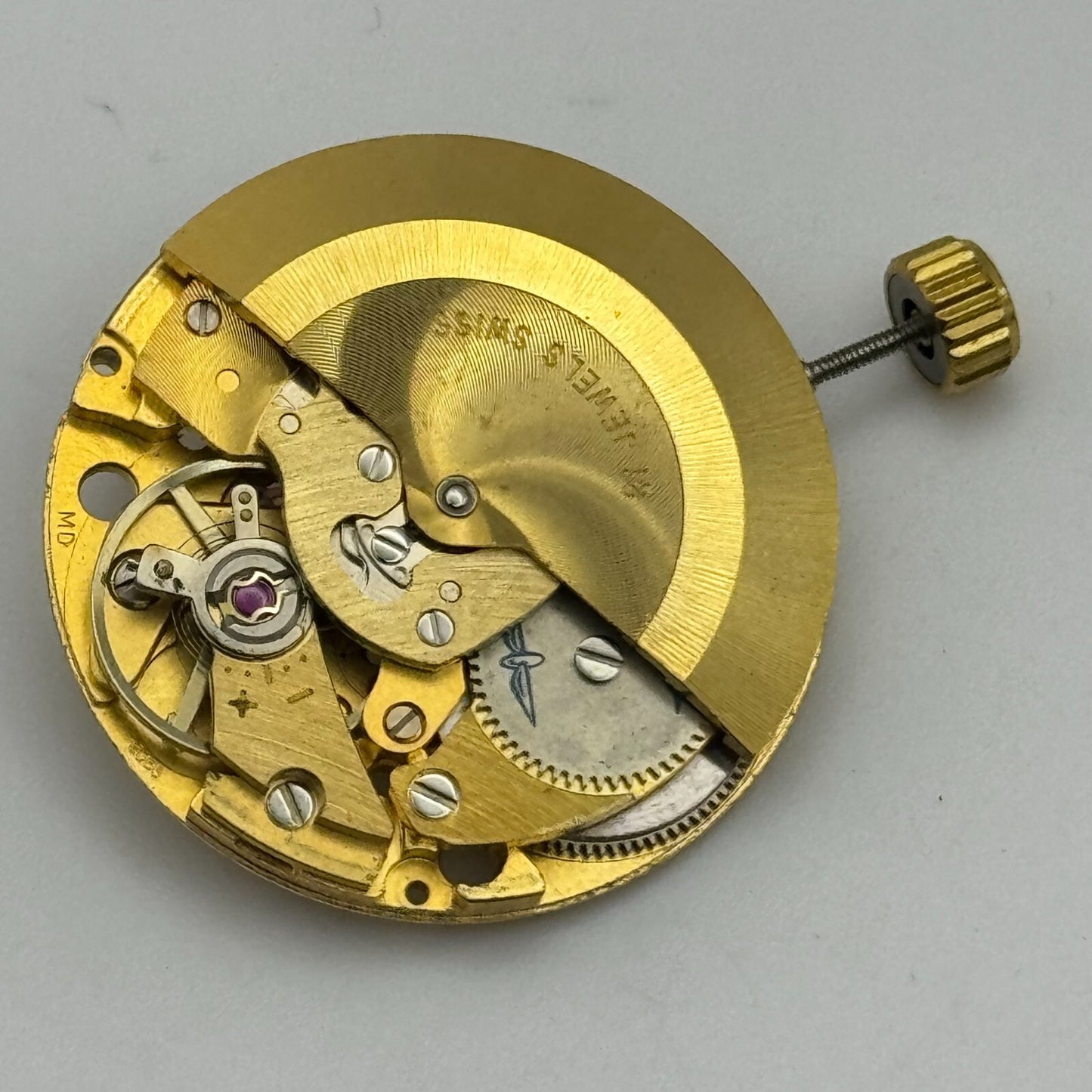 26mm Men's AS 2066 Automatic 15 Jewels Vintage Swiss Watch Movement PARTS SPARES