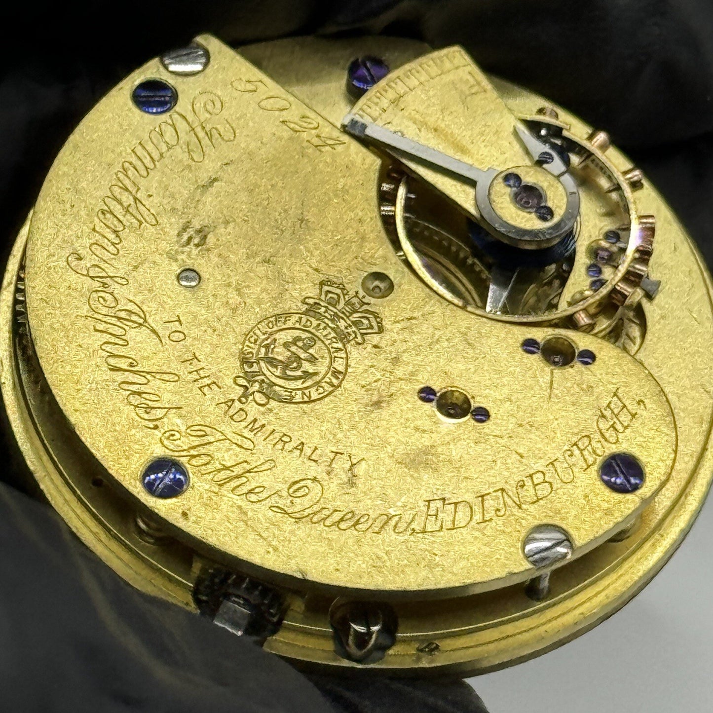 41.3mm Manual Wind Hamilton & Inches Edinburgh Pocket Watch Movement FOR PARTS