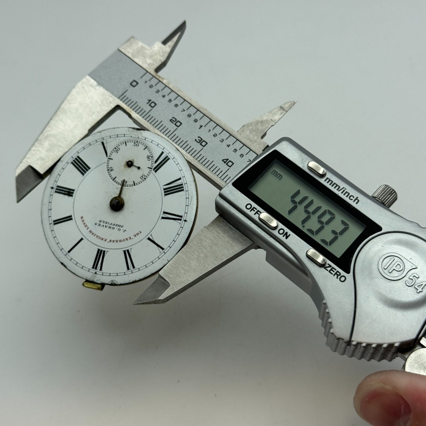 44.9mm Antique J G Graves Sheffield English Express Lever Pocket Watch Movement