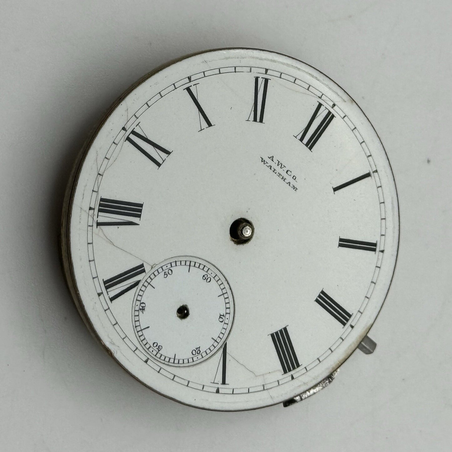 42mm Manual Wind Waltham Hillside No Balance Pocket Watch Movement FOR PARTS