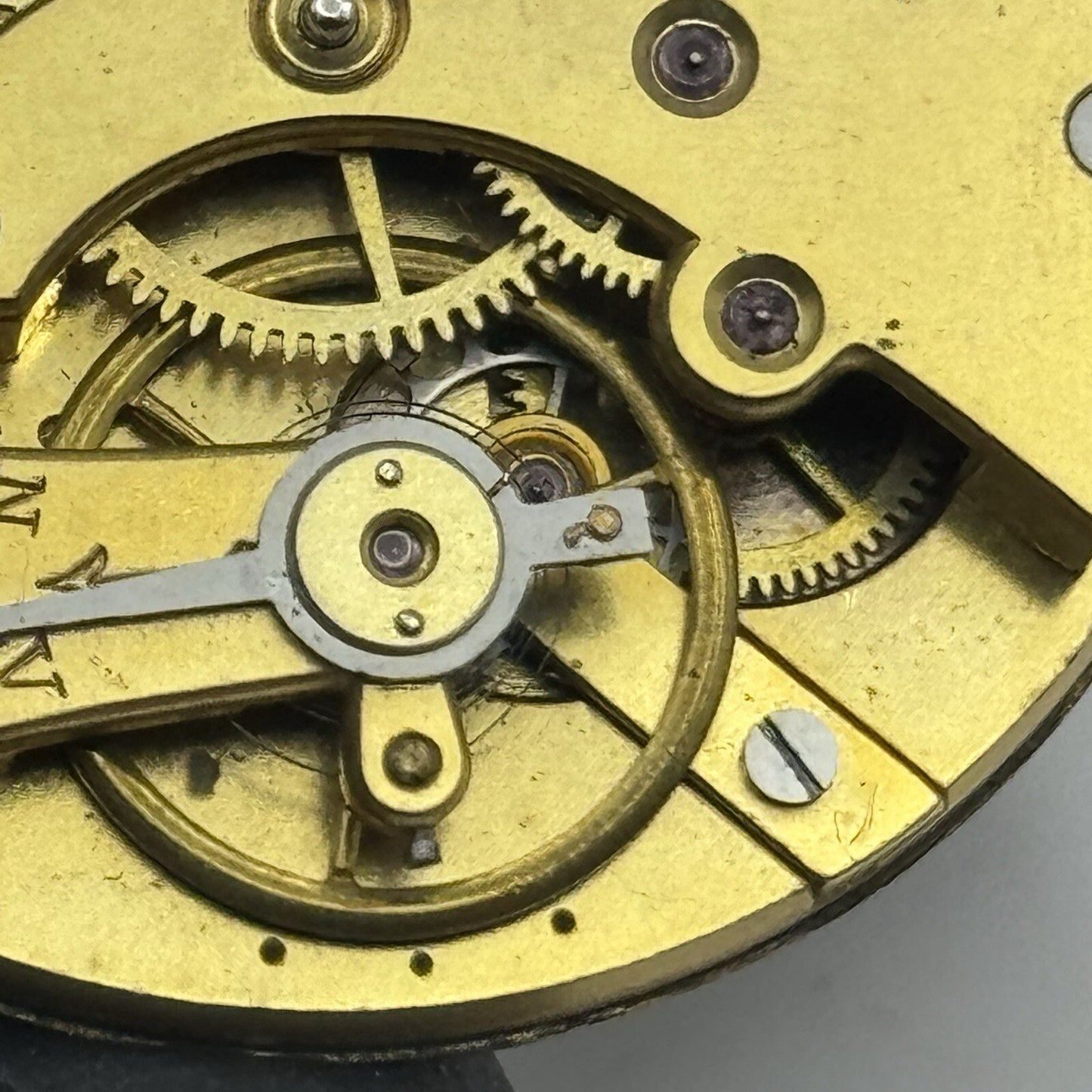 41.4mm Union Horlogere U H Pocket Watch Movement Dial FOR PARTS Restore
