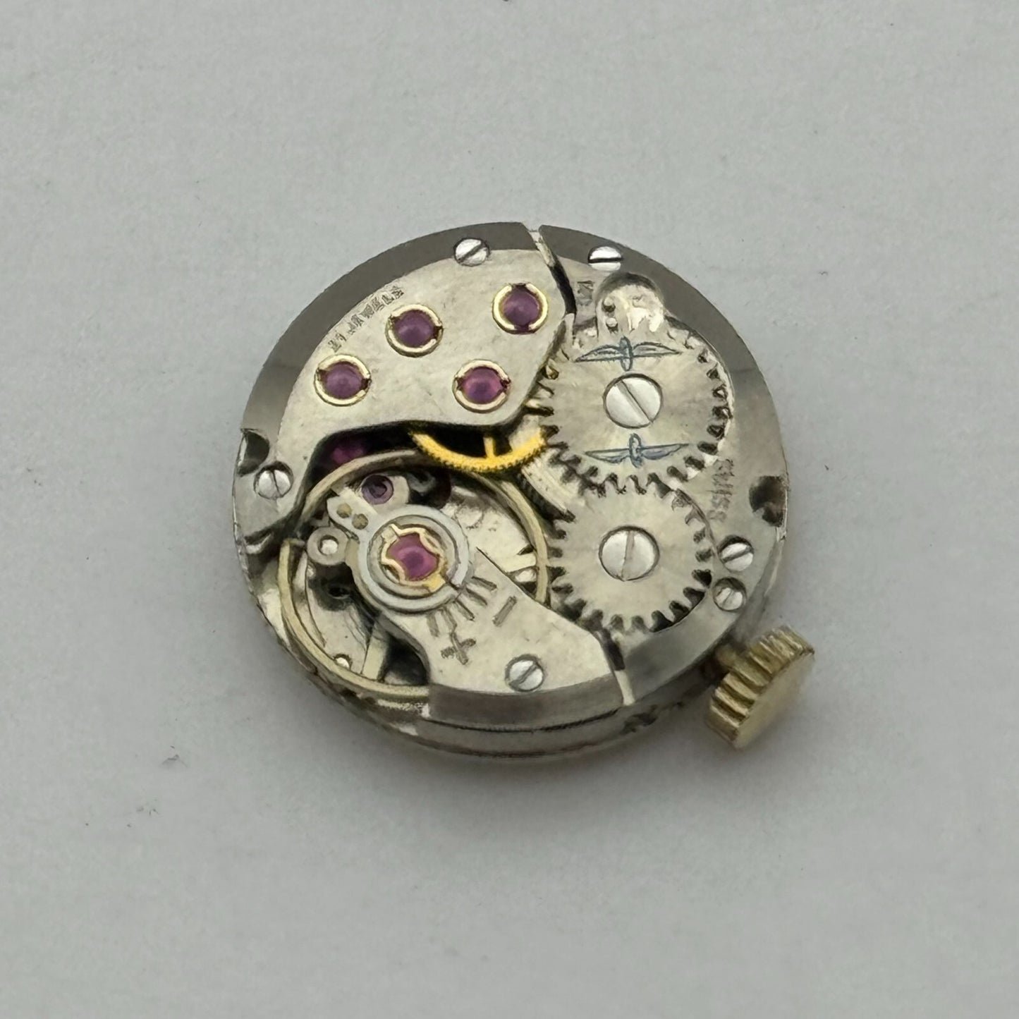 15.5mm Running Rotary ETA 2412 Manual Wind 21 Jewels Watch Movement PARTS REPAIR