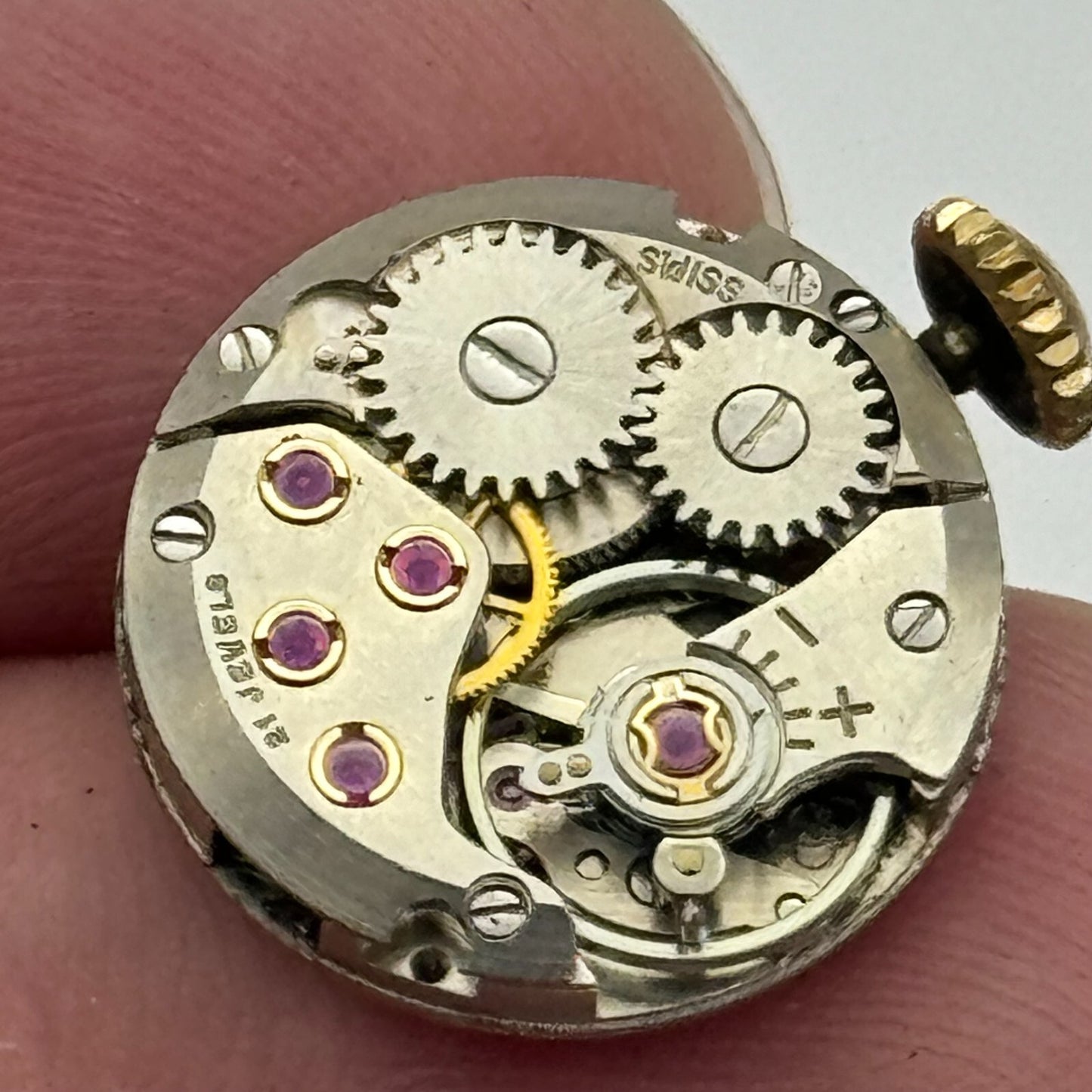 15.5mm Running Rotary ETA 2412 Manual Wind 21 Jewels Swiss Watch Movement PARTS