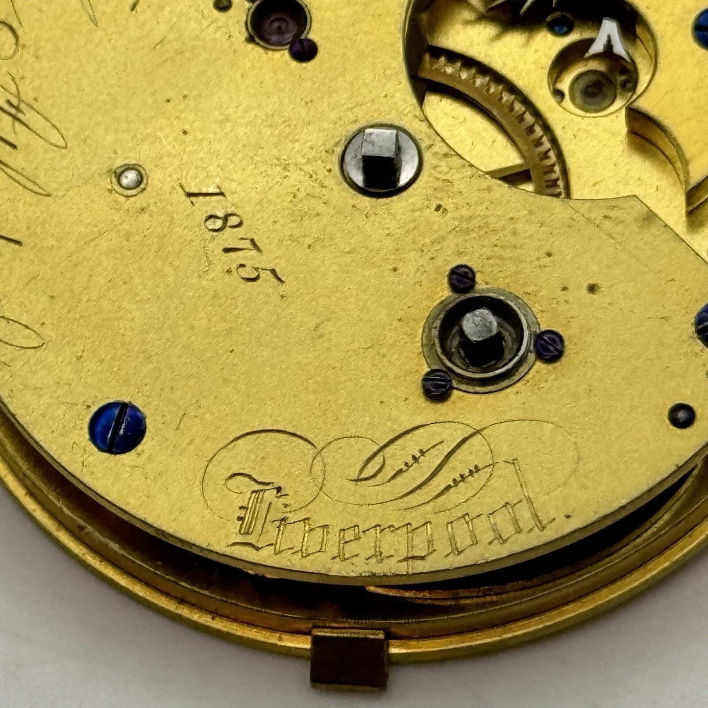 43mm Manual Wind John Atherton Liverpool Fusee Pocket Watch Movement FOR PARTS