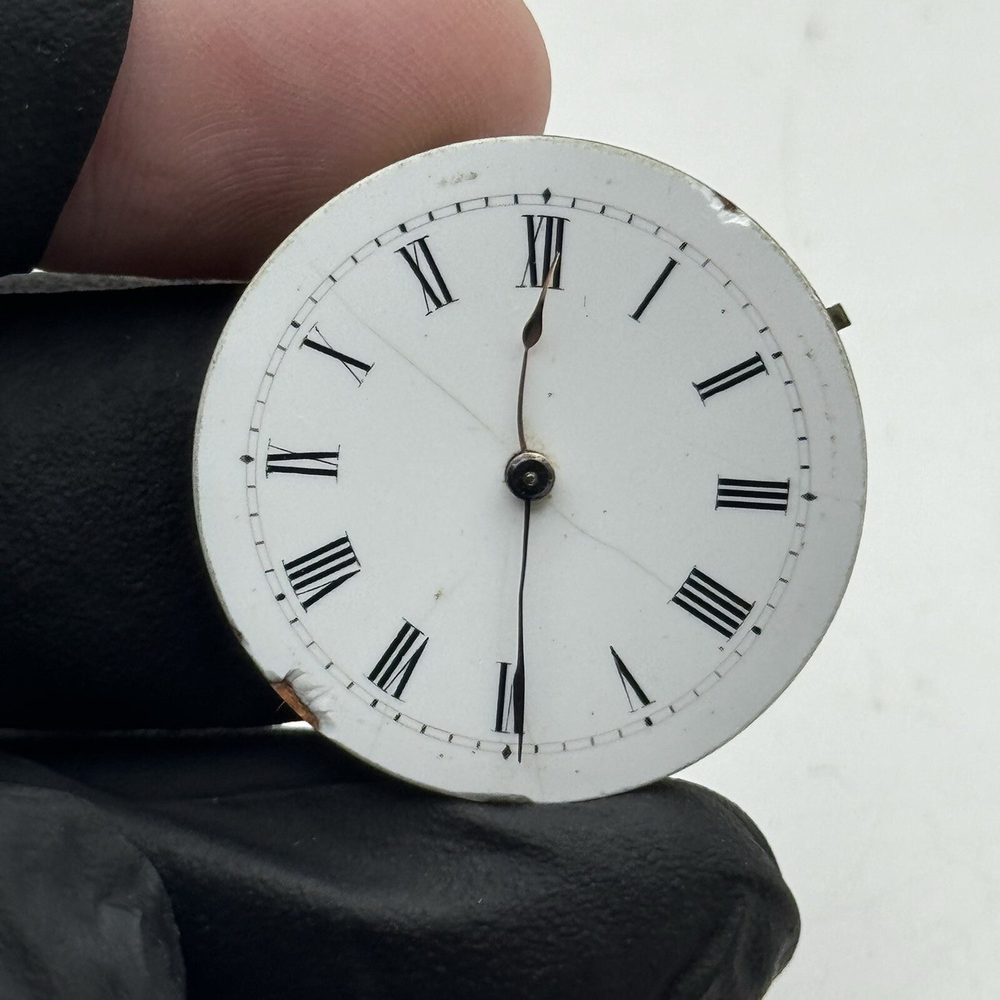 29.4mm Quality White Porcelain Dial Cylinder Watch Movement Parts Repair