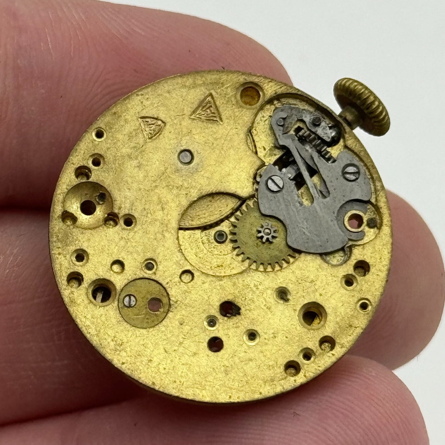 27mm Unidentified Balance Ok Trench Mens Watch Movement Manual Wind Swiss PARTS