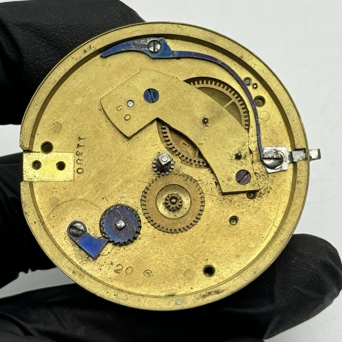 48.1mm Unidentified Fusee Chain Antique Pocket Watch Movement Parts Repair