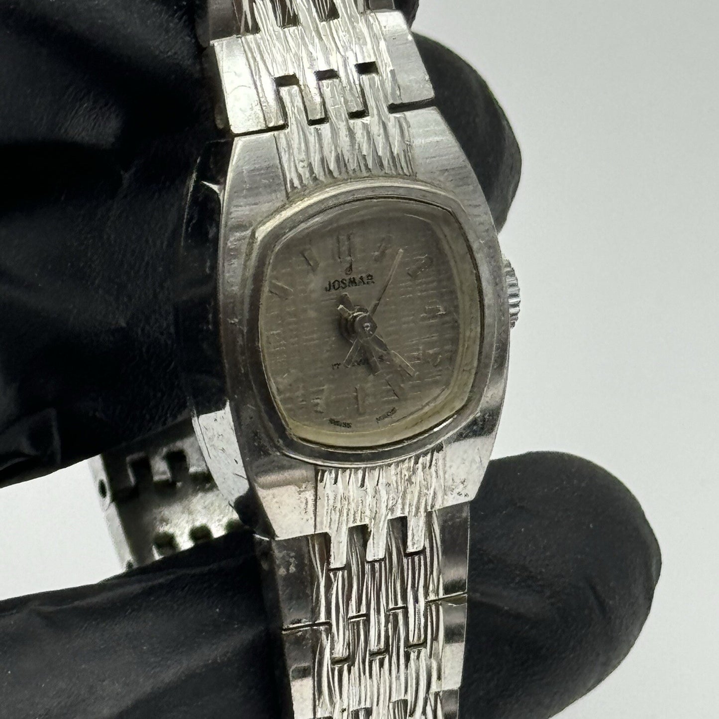 18mm Manual Wind Josmar Silver Tone Ladies Dress Watch Service Non Working