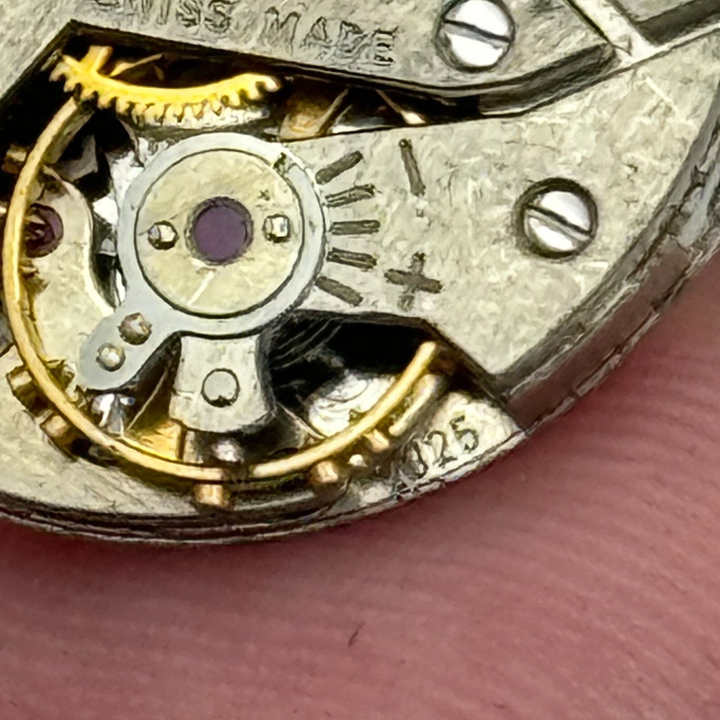 19.6mm Tudor Cal 2325 & 4.2mm Rolex Crown Manual Wind Swiss Watch Movement PARTS
