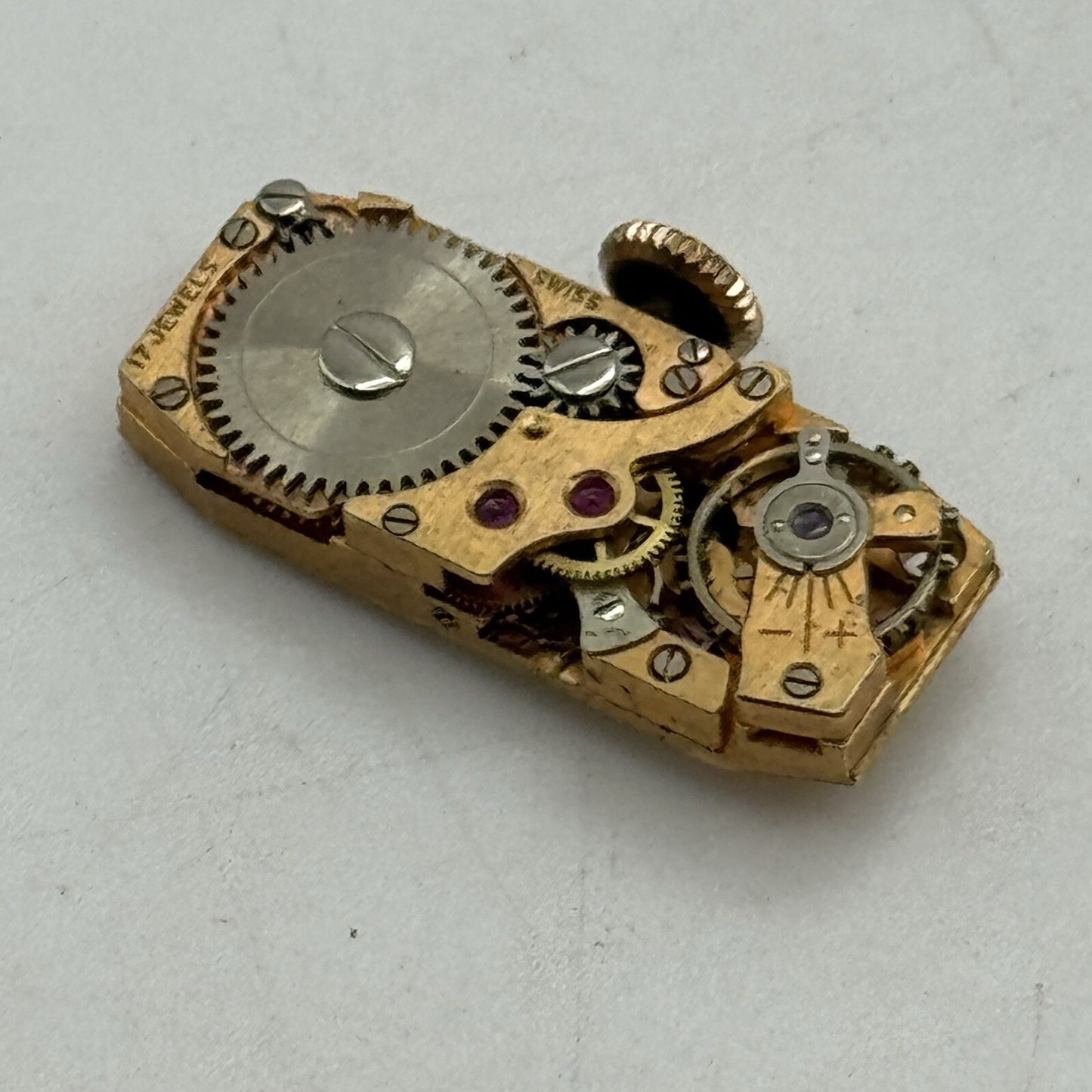 8.9mm Small Varbar Tank Watch Movement Dial Hands Restoration Repair Bal Ok