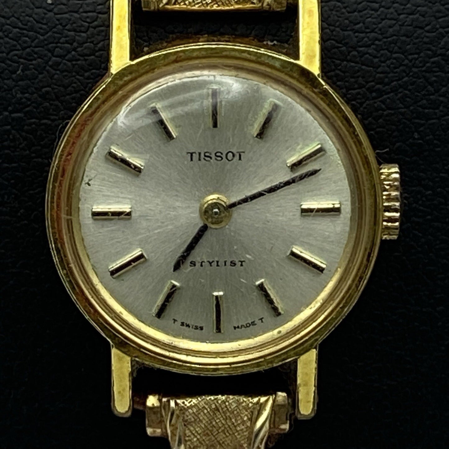 18mm Vintage Ladies Tissot Stylist Swiss Gold Tone Expandable Watch TO RESTORE
