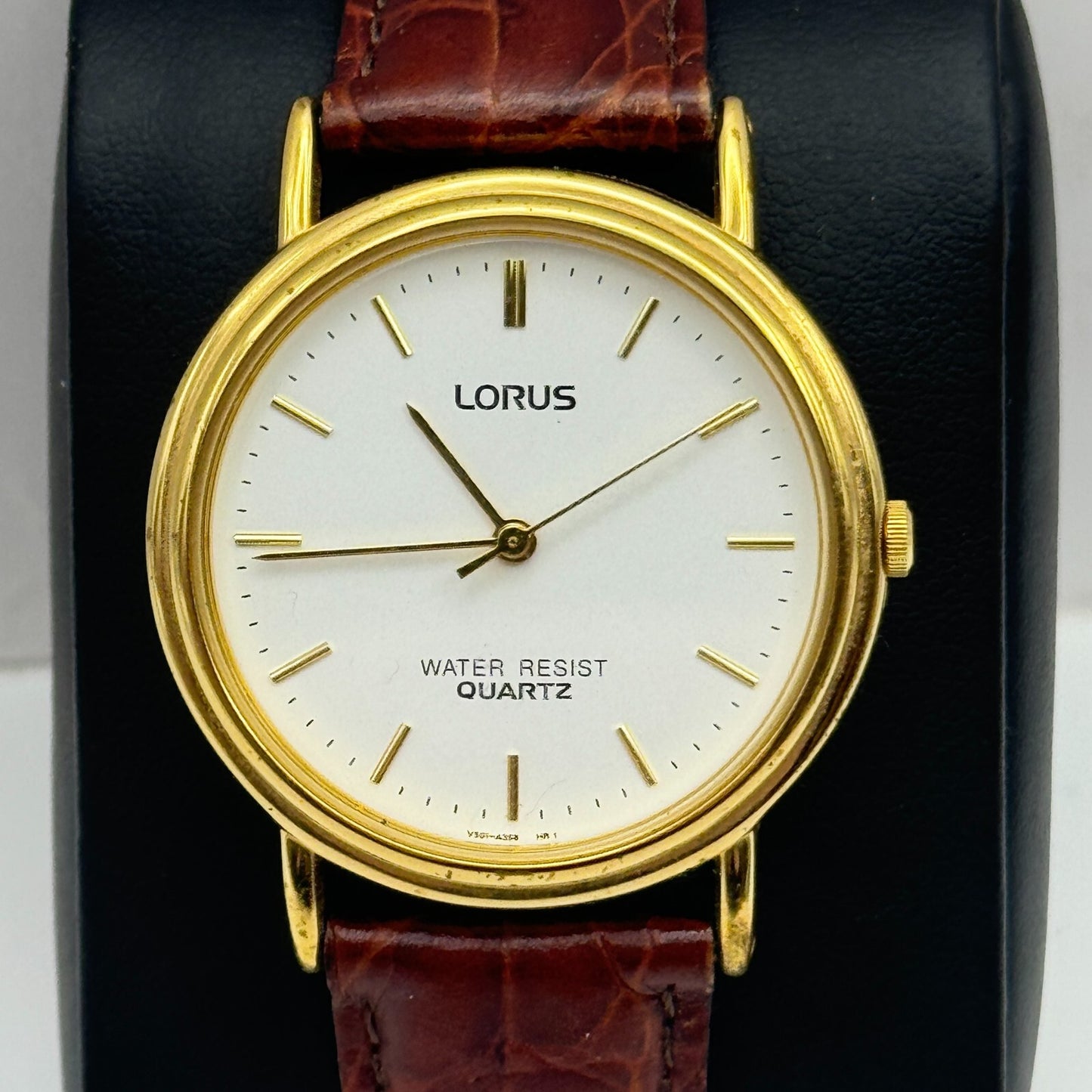 34mm Working Lorus V501-8B30 Vintage Quartz Watch Unisex New Battery 8.5 Inches