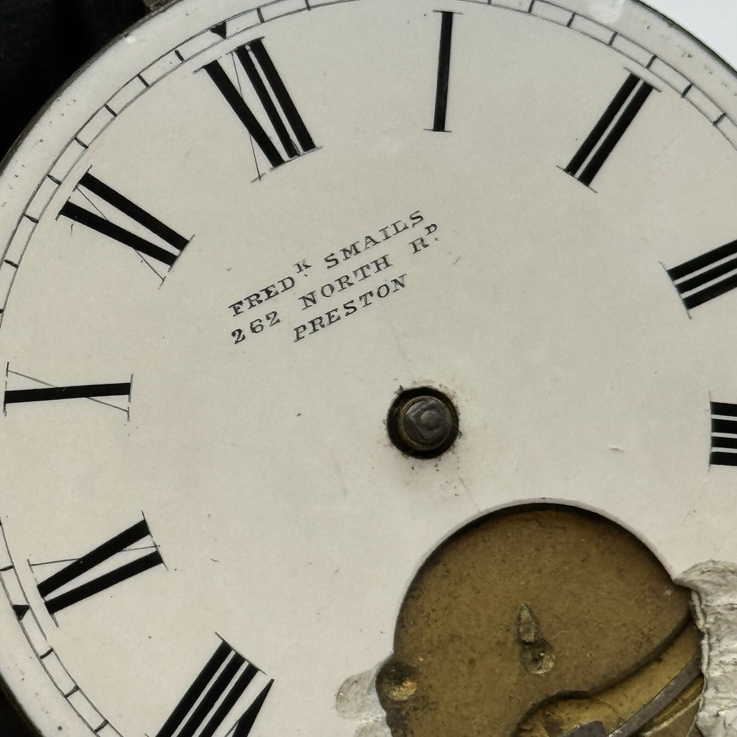 46.7mm Fred Smails North Road Preston Antique Pocket Watch Movement FOR PARTS
