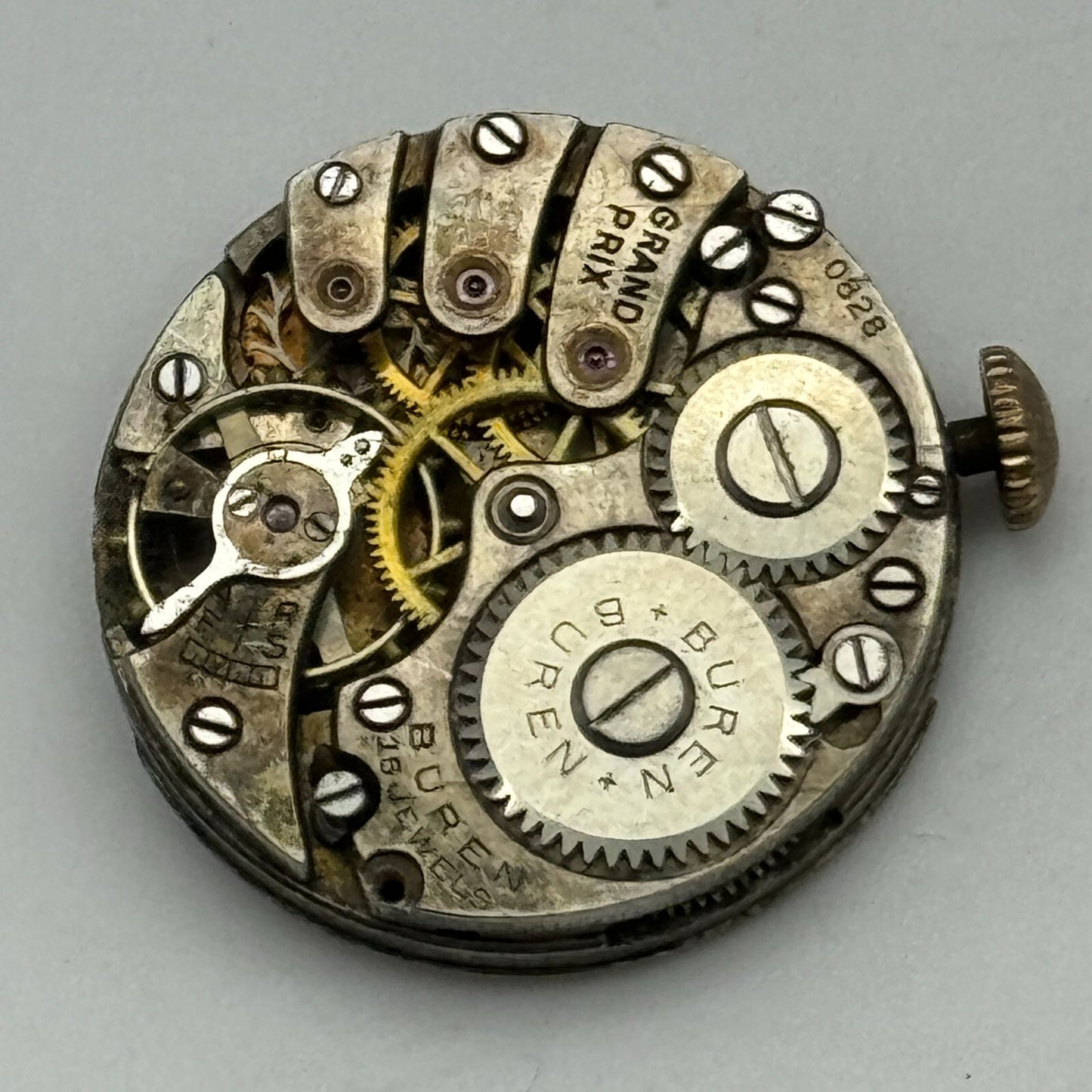 22mm Buren Grand Prix 0828 Trench Watch Movement Manual Wind Swiss PARTS SPARES
