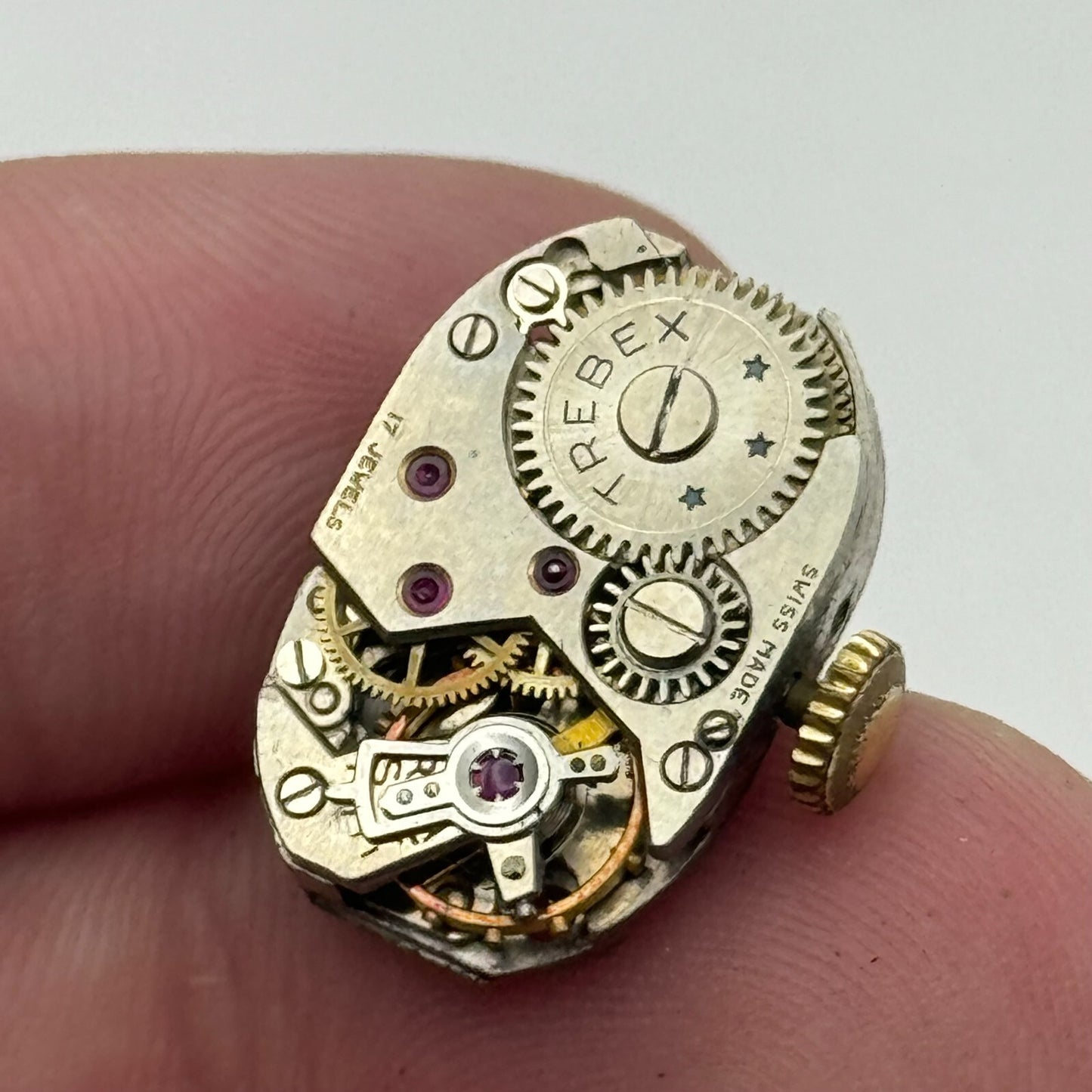12.7mm Running Trebex FHF 190 Manual Wind 17 Jewels Swiss Watch Movement PARTS