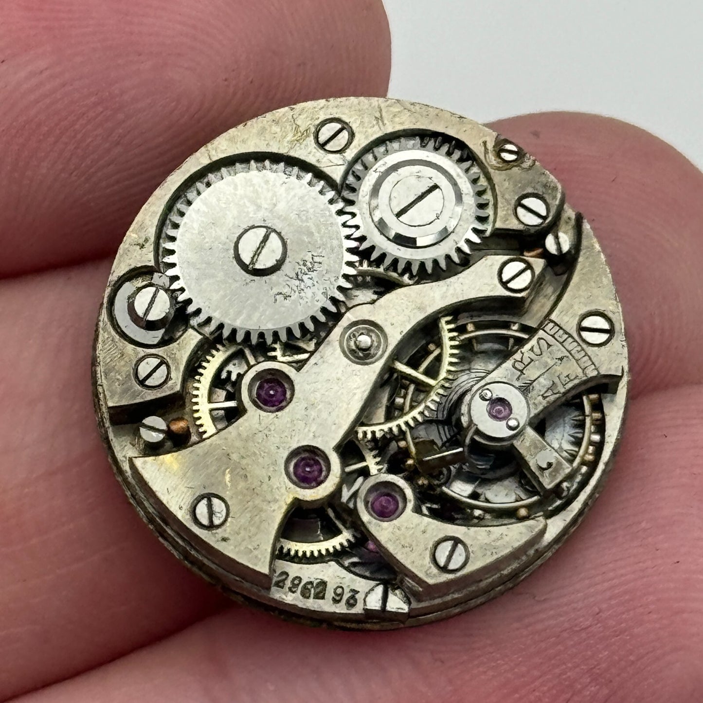 22.7mm Unidentified Swiss Trench Watch Movement Vintage Manual Wind PARTS SPARES