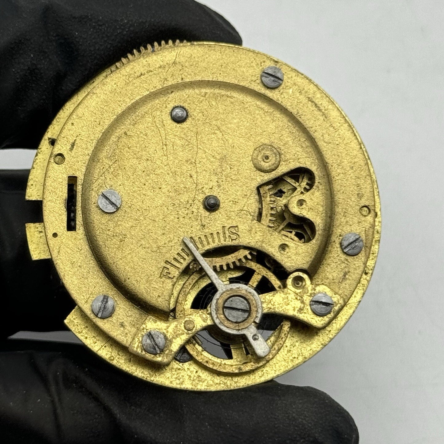 44.1mm Unidentified Pocket Watch Movement FOR PARTS Restoration