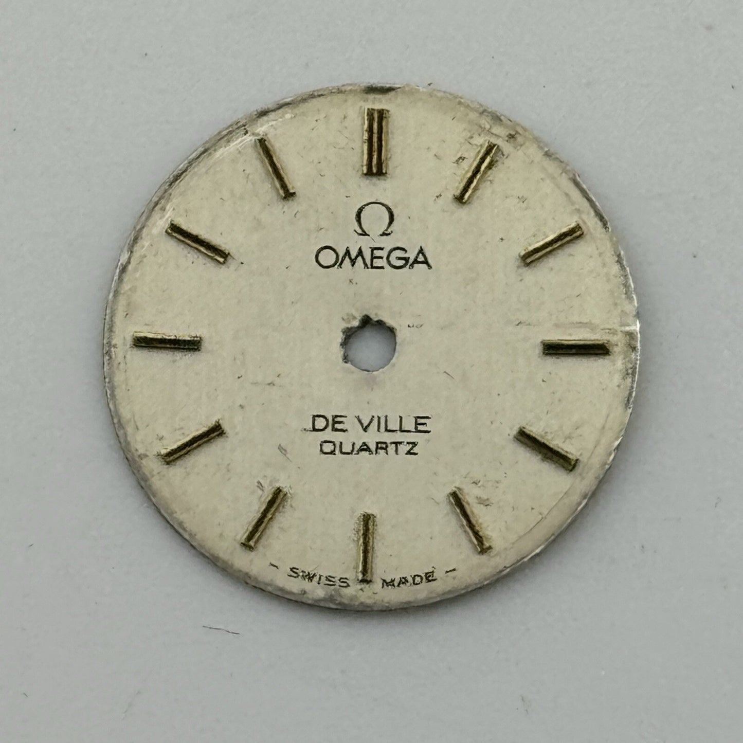 16.4mm Circular Omega De Ville Quartz Ladies Wristwatch Dial Spares Parts Swiss