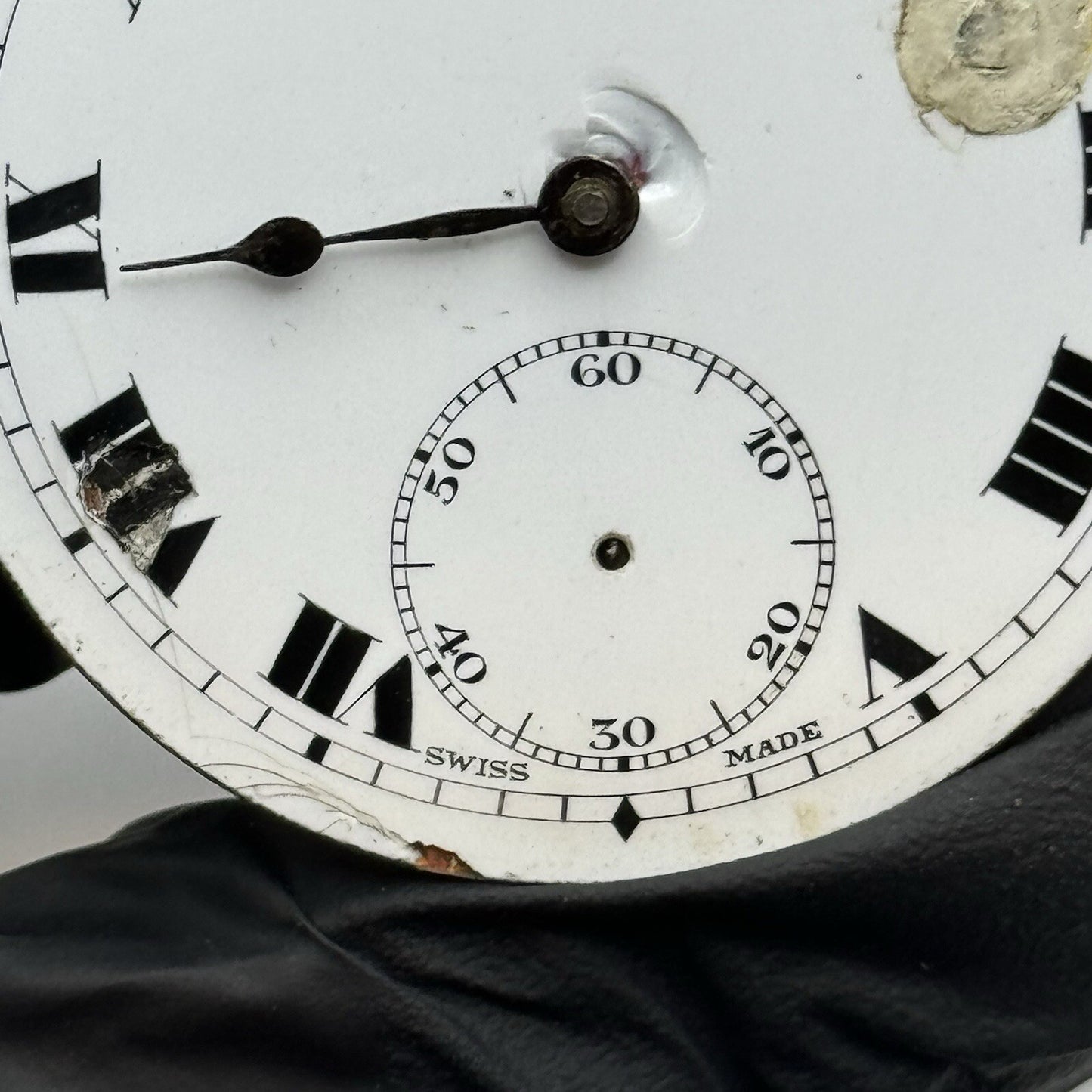 42.8mm Large Roman Numeral Open Face Balance Ok Pocket Watch Movement To Restore