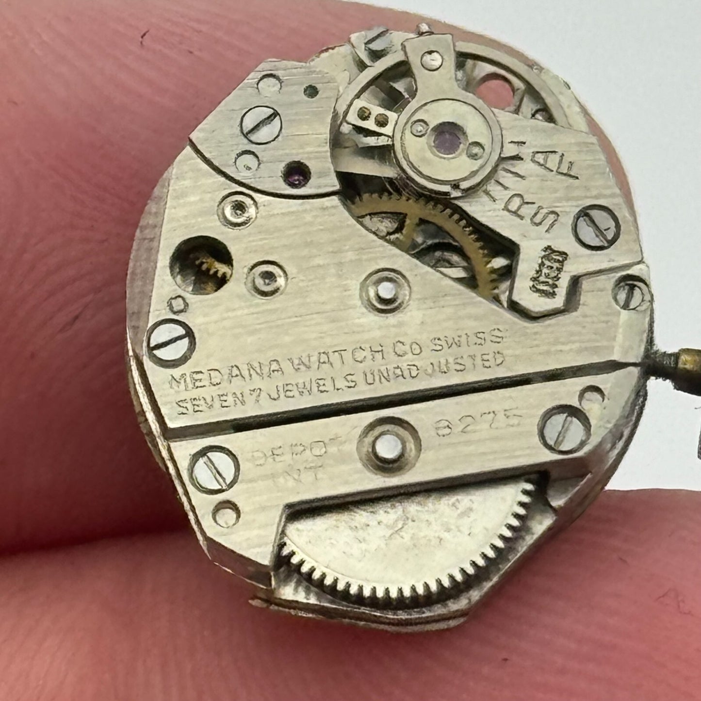 15mm Ladies Medana Cal 8275 Manual Wind 7 Jewels Watch Movement Swiss Made PARTS