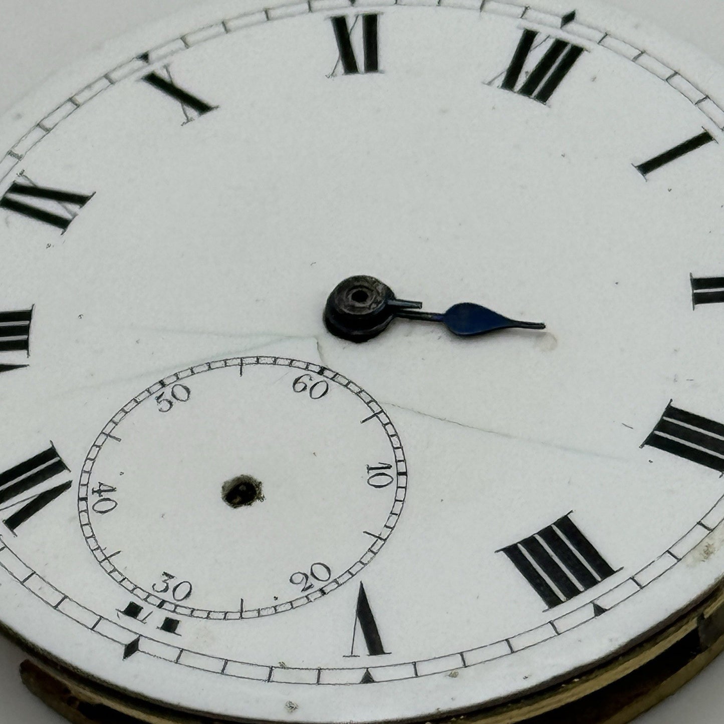 42.8mm Buren Sub Seconds Vintage Pocket Watch Movement And Dial PARTS SPARES