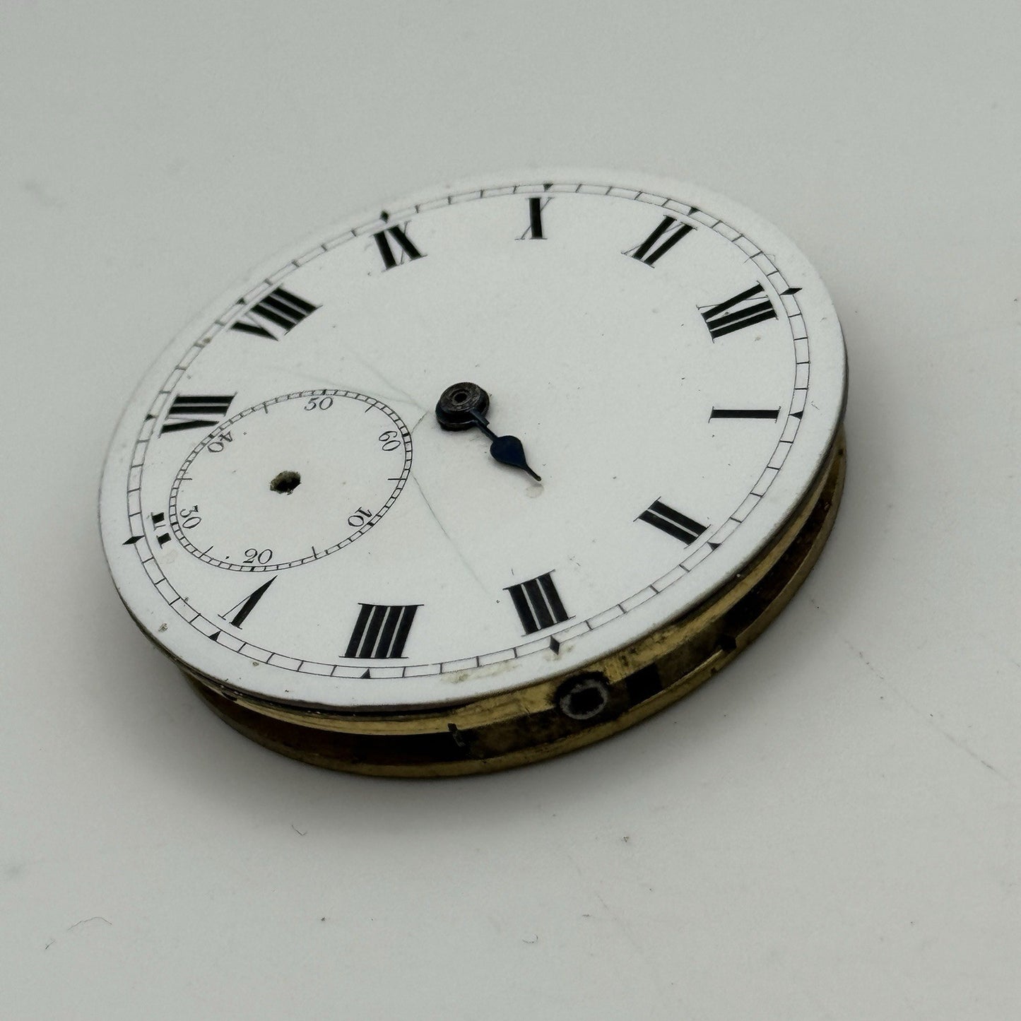 42.8mm Buren Sub Seconds Vintage Pocket Watch Movement And Dial PARTS SPARES