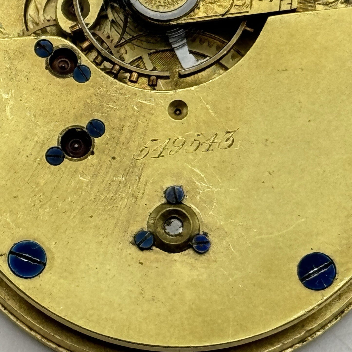 41.2mm Manual Wind Unidentified Pocket Watch Movement Dial Hands FOR PARTS