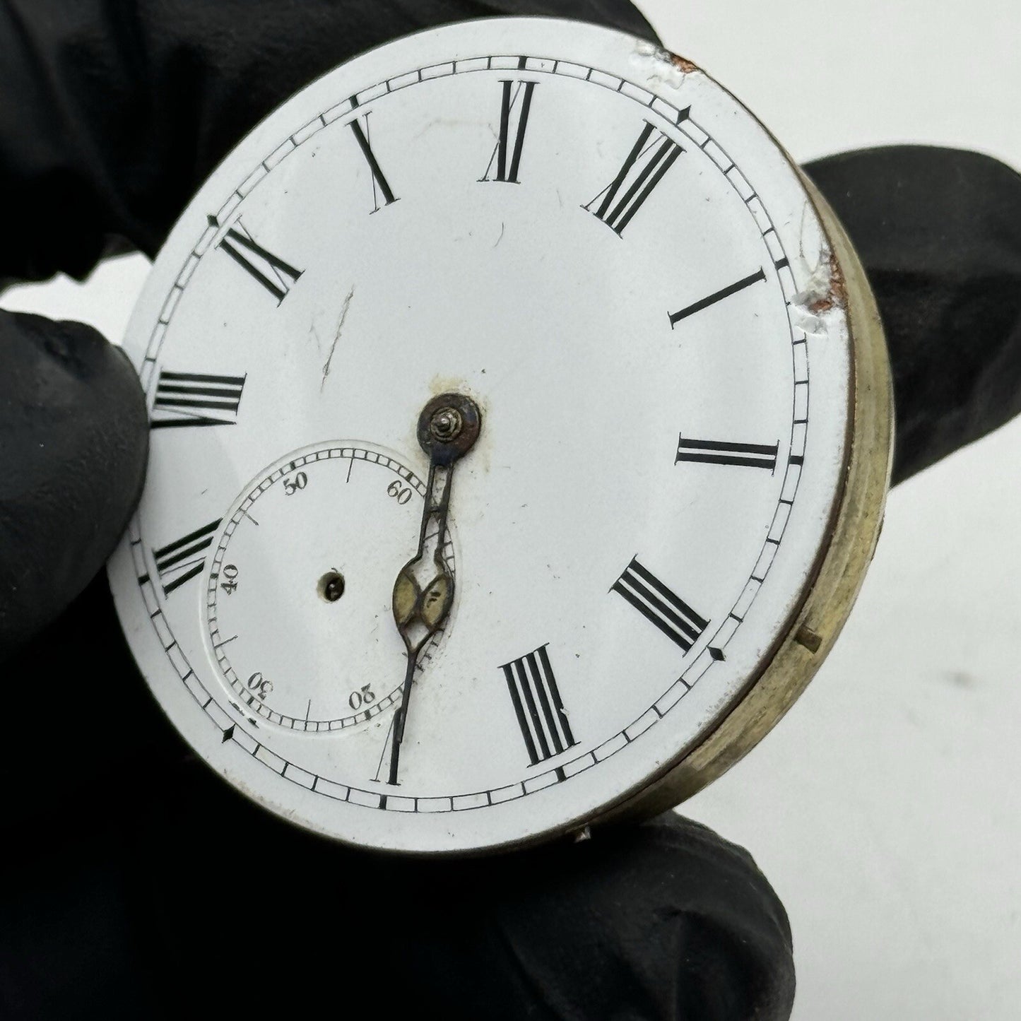 43mm Unidentified 1 x Military Hand Pocket Watch Movement Dial FOR PARTS Repair