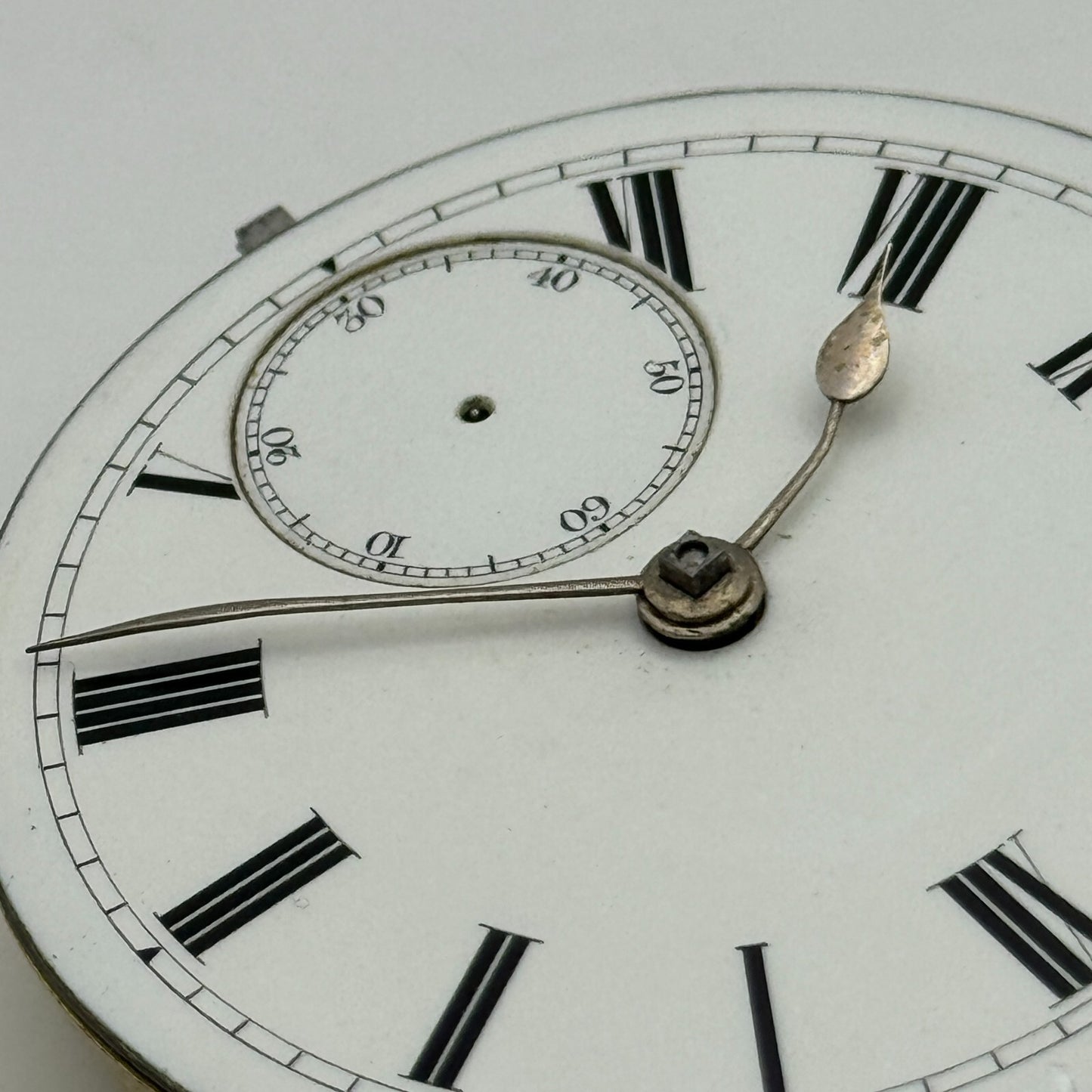 43mm Antique Good Quality Unidentified English Pocket Watch Movement PARTS SPARE