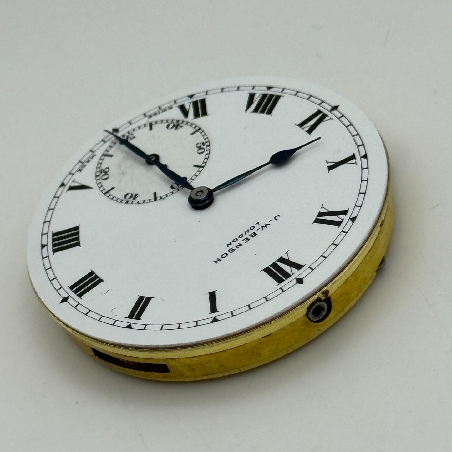 43.1mm J W Benson Ref 939a Open Face Swiss Vintage Pocket Watch Movement PARTS