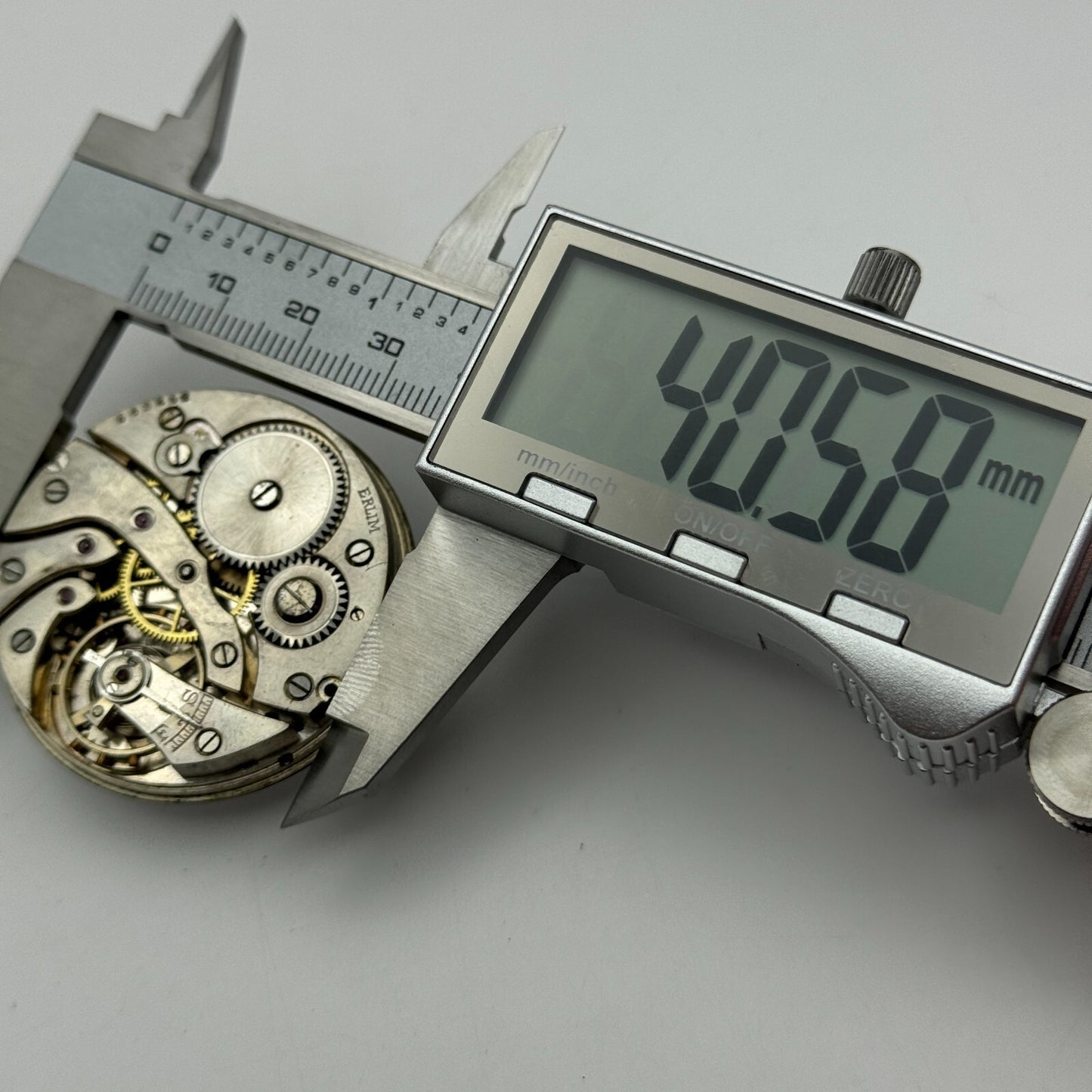 42.9mm Vintage Open Face Erlim Swiss Balance Ok Pocket Watch Movement PARTS